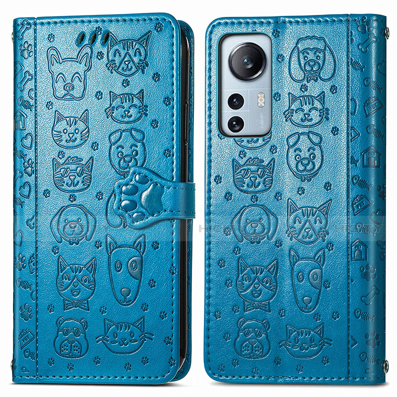 Custodia Portafoglio In Pelle Fantasia Modello Cover con Supporto L01 per Xiaomi Mi 12 5G