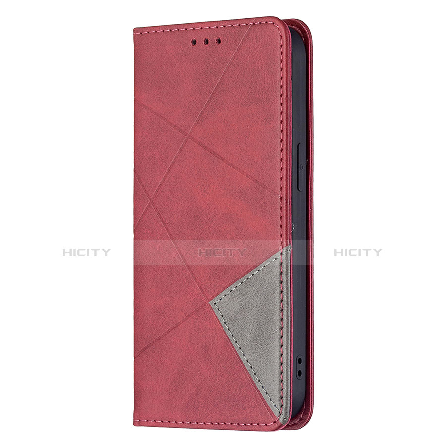 Custodia Portafoglio In Pelle Fantasia Modello Cover con Supporto L04 per Apple iPhone 13 Mini Rosso