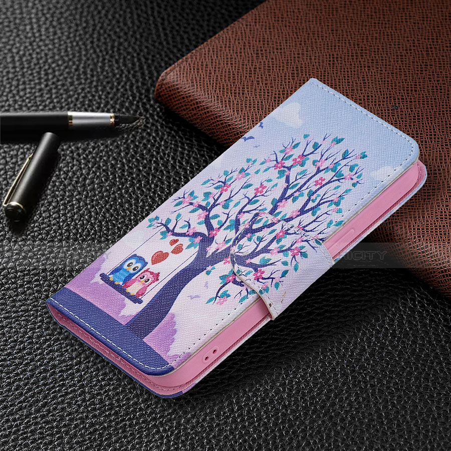 Custodia Portafoglio In Pelle Fantasia Modello Cover con Supporto L07 per Apple iPhone 13 Mini Multicolore