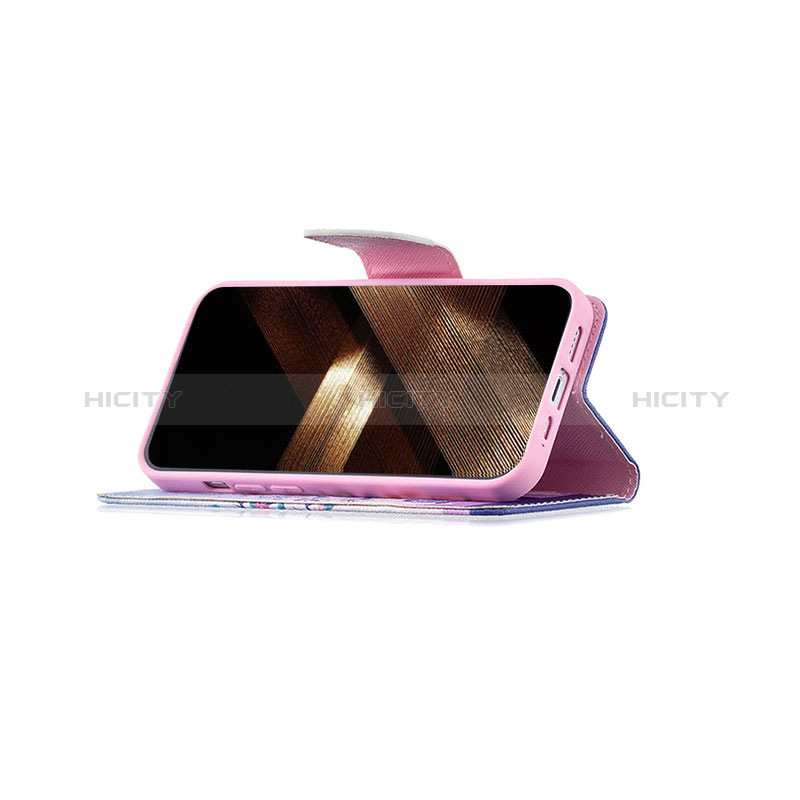 Custodia Portafoglio In Pelle Fantasia Modello Cover con Supporto L07 per Apple iPhone 15 Multicolore
