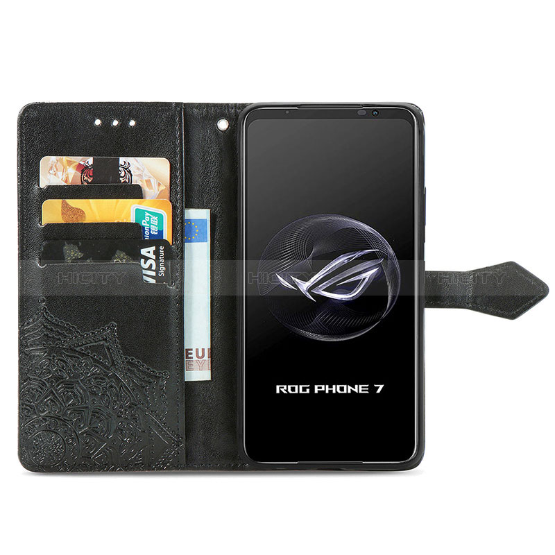 Custodia Portafoglio In Pelle Fantasia Modello Cover con Supporto per Asus ROG Phone 7