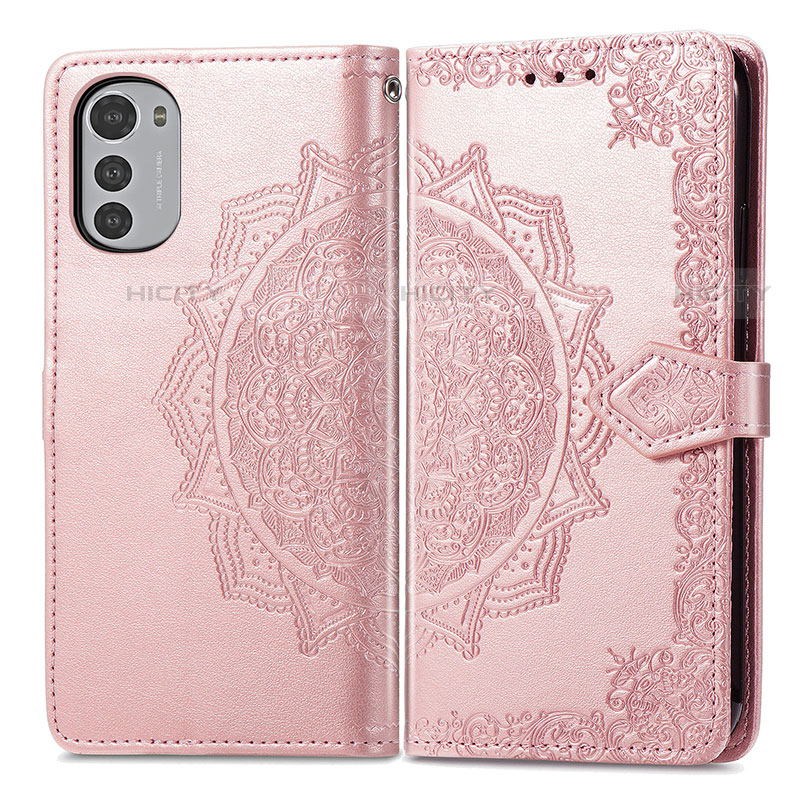 Custodia Portafoglio In Pelle Fantasia Modello Cover con Supporto per Motorola Moto E32