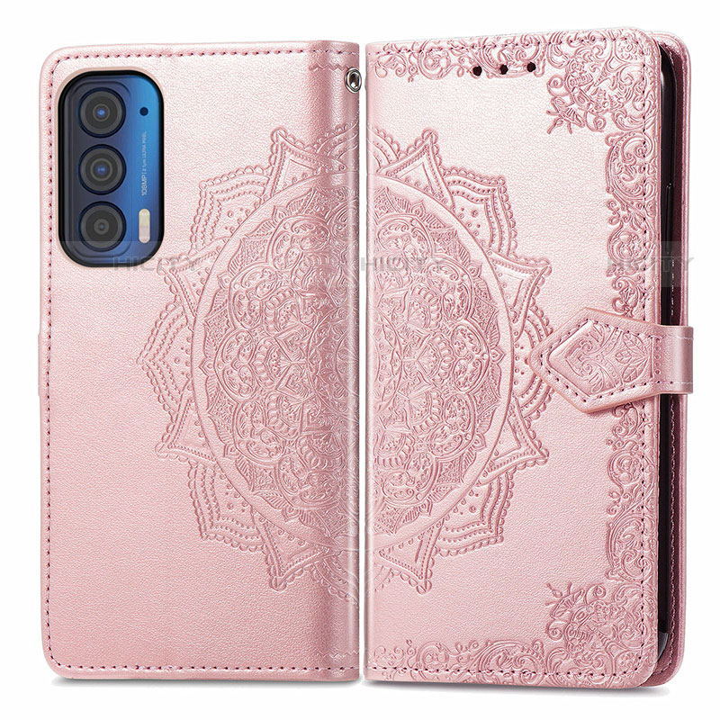 Custodia Portafoglio In Pelle Fantasia Modello Cover con Supporto per Motorola Moto Edge (2021) 5G