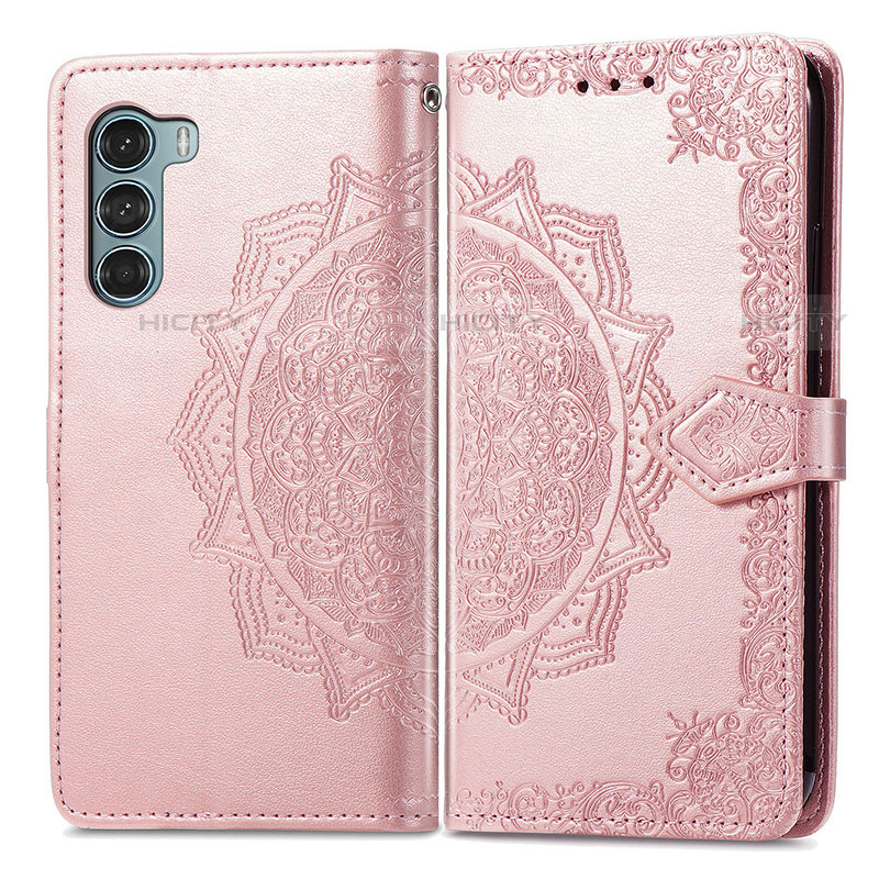 Custodia Portafoglio In Pelle Fantasia Modello Cover con Supporto per Motorola Moto G200 5G