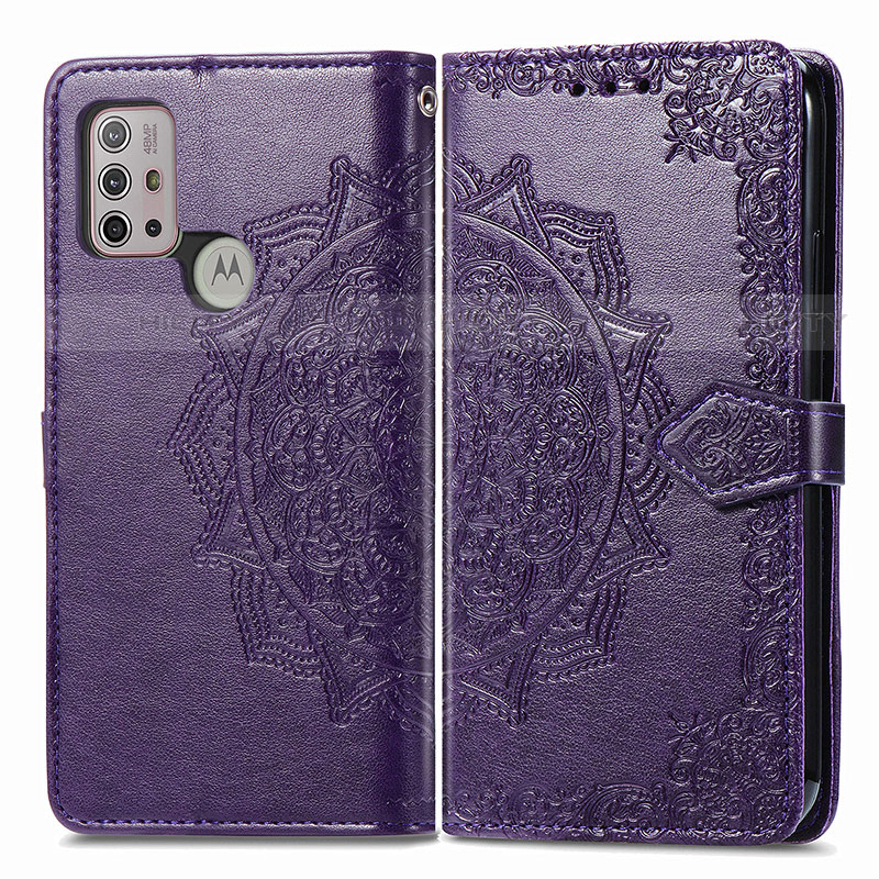 Custodia Portafoglio In Pelle Fantasia Modello Cover con Supporto per Motorola Moto G30