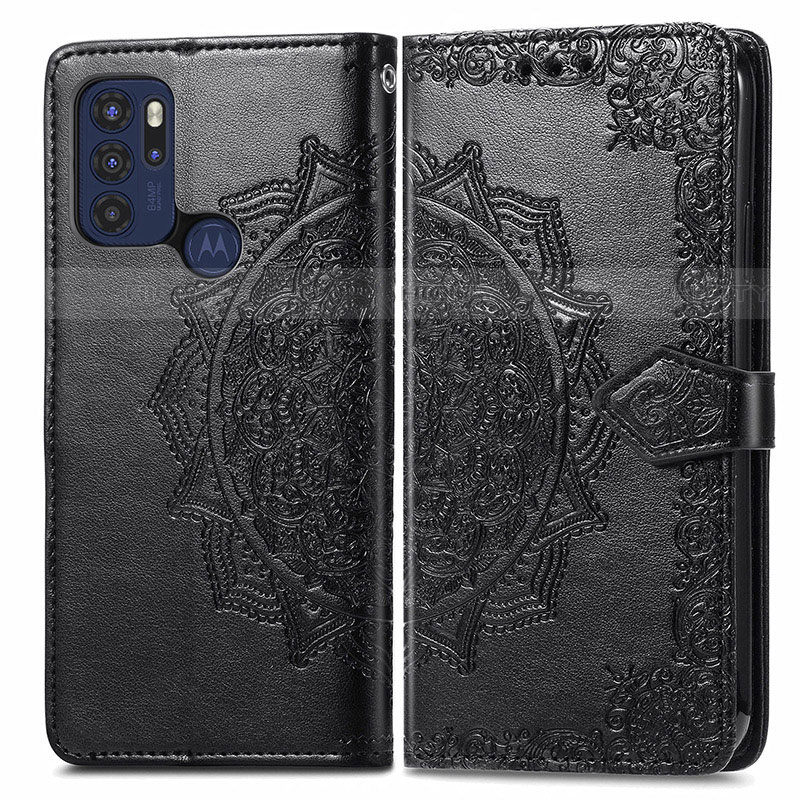 Custodia Portafoglio In Pelle Fantasia Modello Cover con Supporto per Motorola Moto G60s