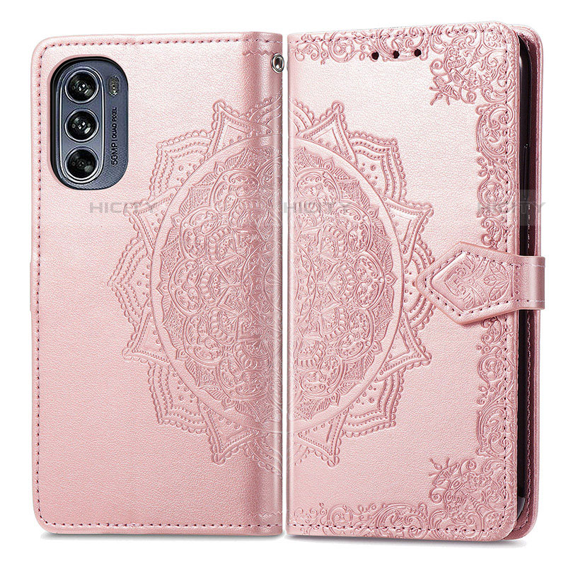 Custodia Portafoglio In Pelle Fantasia Modello Cover con Supporto per Motorola Moto G62 5G