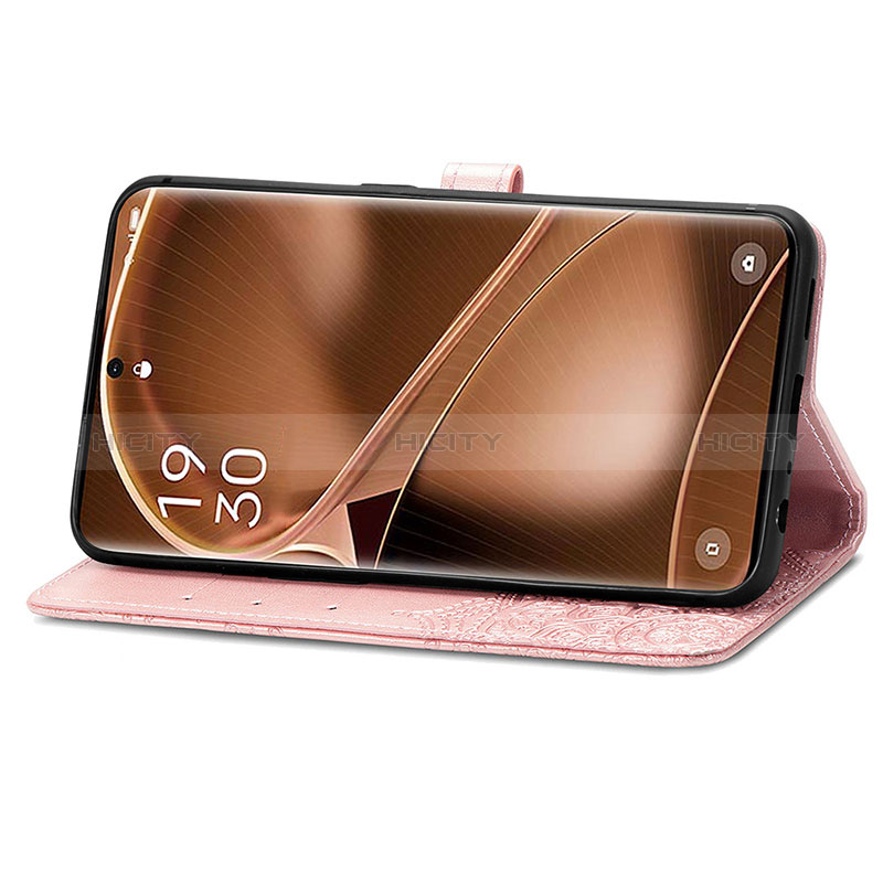 Custodia Portafoglio In Pelle Fantasia Modello Cover con Supporto per Oppo Find X6 Pro 5G