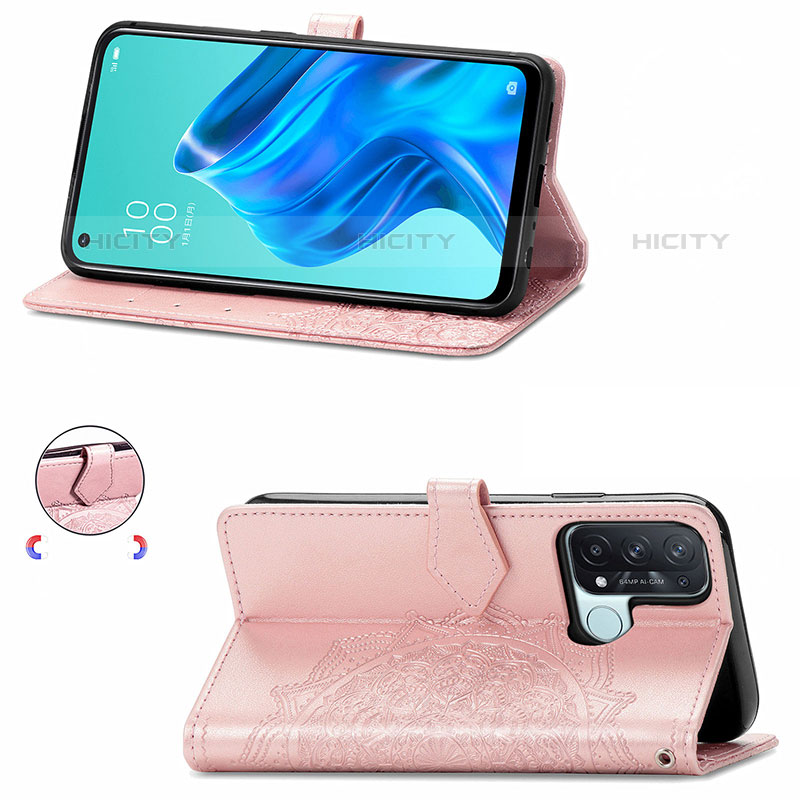 Custodia Portafoglio In Pelle Fantasia Modello Cover con Supporto per Oppo Reno5 A