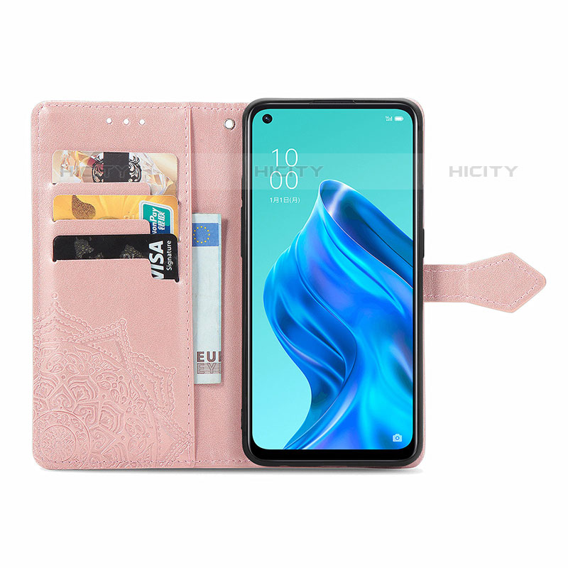 Custodia Portafoglio In Pelle Fantasia Modello Cover con Supporto per Oppo Reno5 A