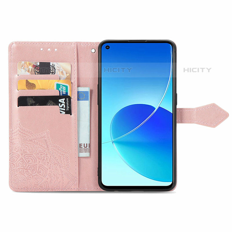 Custodia Portafoglio In Pelle Fantasia Modello Cover con Supporto per Oppo Reno6 Z 5G