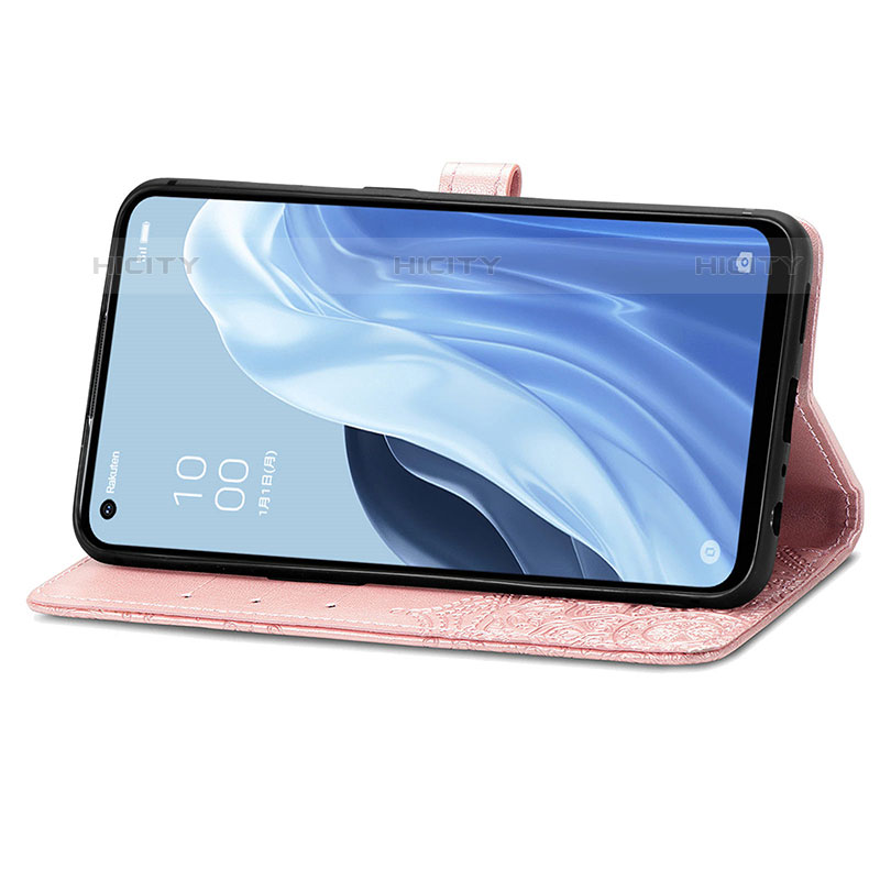 Custodia Portafoglio In Pelle Fantasia Modello Cover con Supporto per Oppo Reno7 A