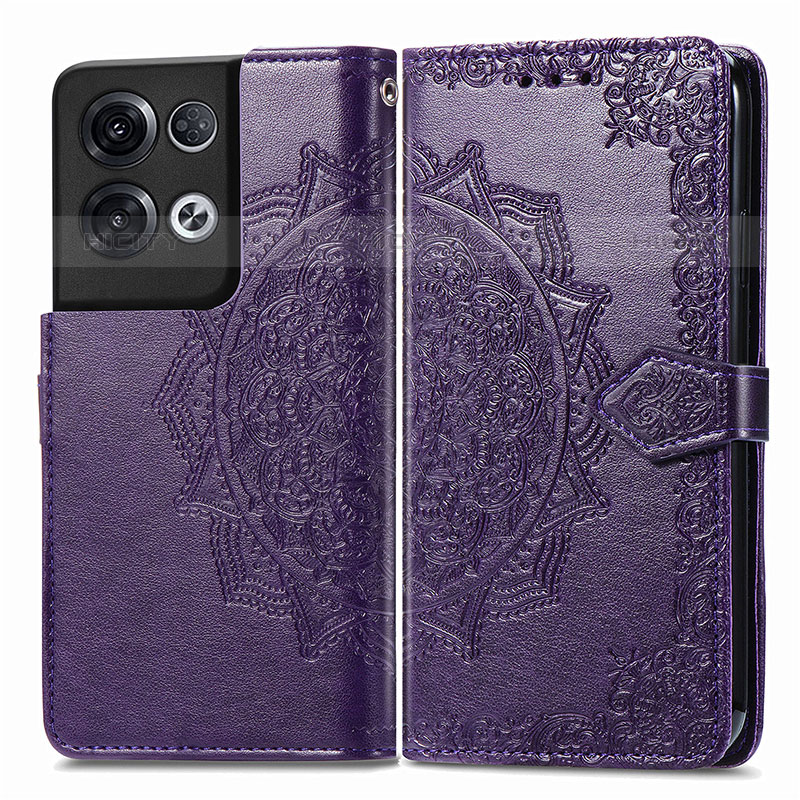 Custodia Portafoglio In Pelle Fantasia Modello Cover con Supporto per Oppo Reno8 Pro 5G