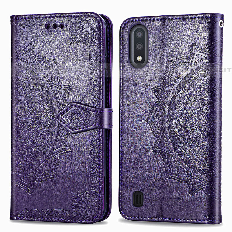 Custodia Portafoglio In Pelle Fantasia Modello Cover con Supporto per Samsung Galaxy A01 SM-A015