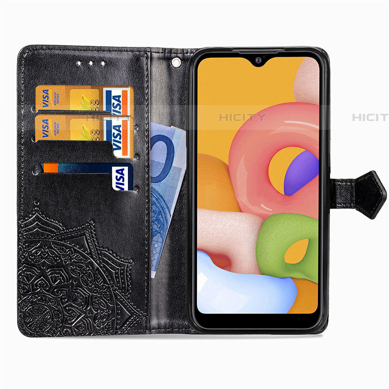 Custodia Portafoglio In Pelle Fantasia Modello Cover con Supporto per Samsung Galaxy A01 SM-A015