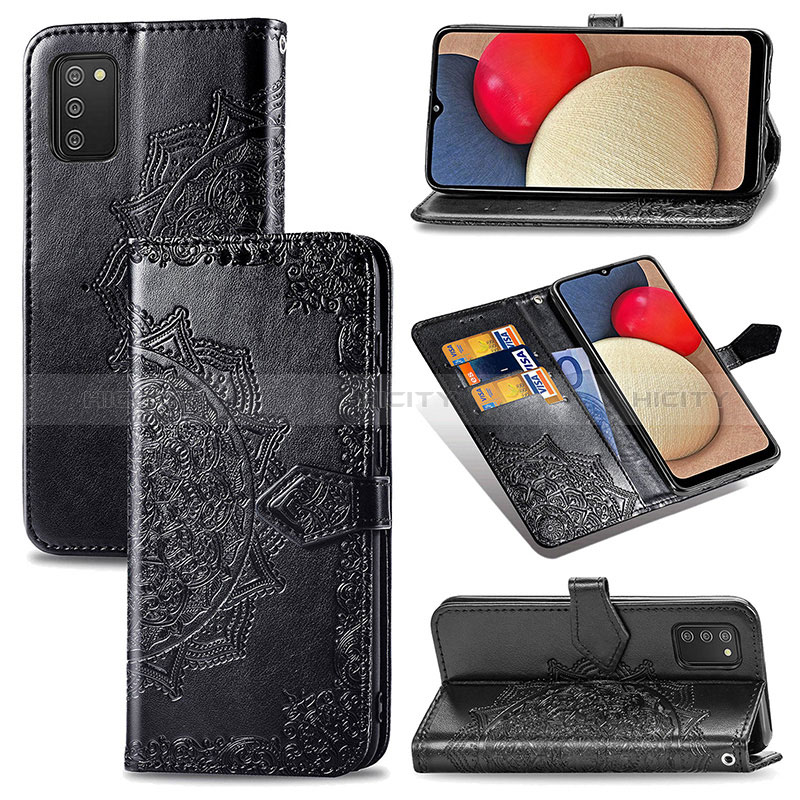 Custodia Portafoglio In Pelle Fantasia Modello Cover con Supporto per Samsung Galaxy A02s