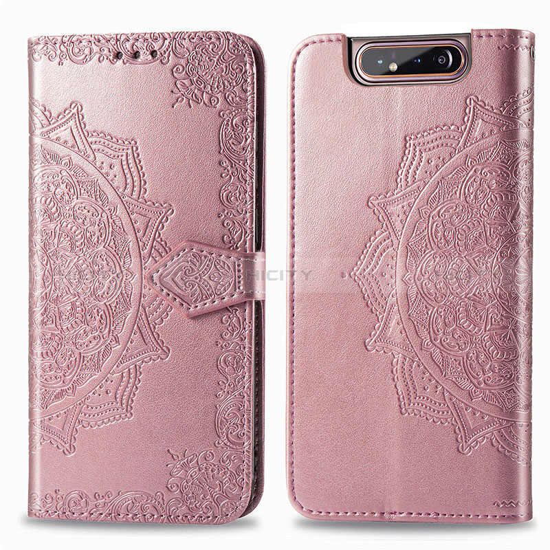 Custodia Portafoglio In Pelle Fantasia Modello Cover con Supporto per Samsung Galaxy A80