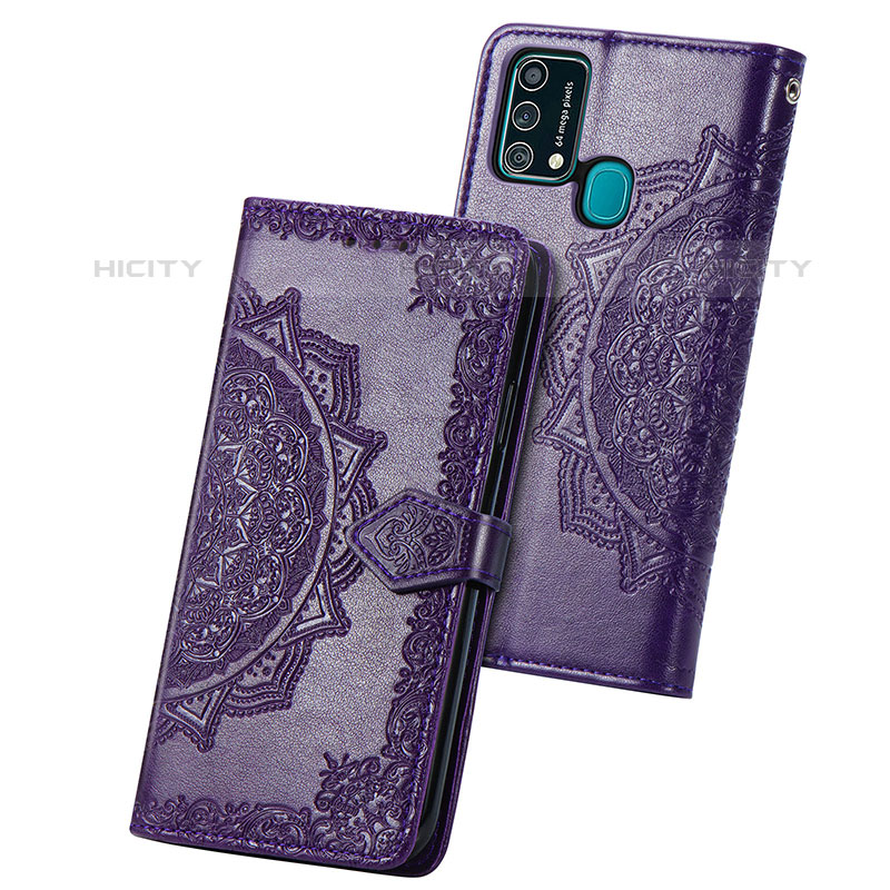 Custodia Portafoglio In Pelle Fantasia Modello Cover con Supporto per Samsung Galaxy F41 Viola