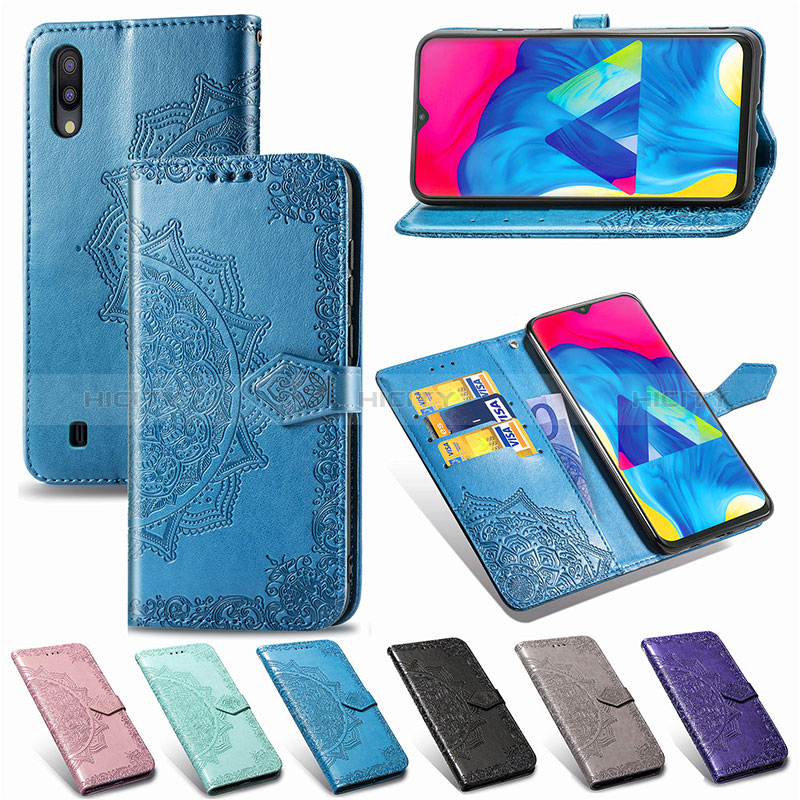 Custodia Portafoglio In Pelle Fantasia Modello Cover con Supporto per Samsung Galaxy M10