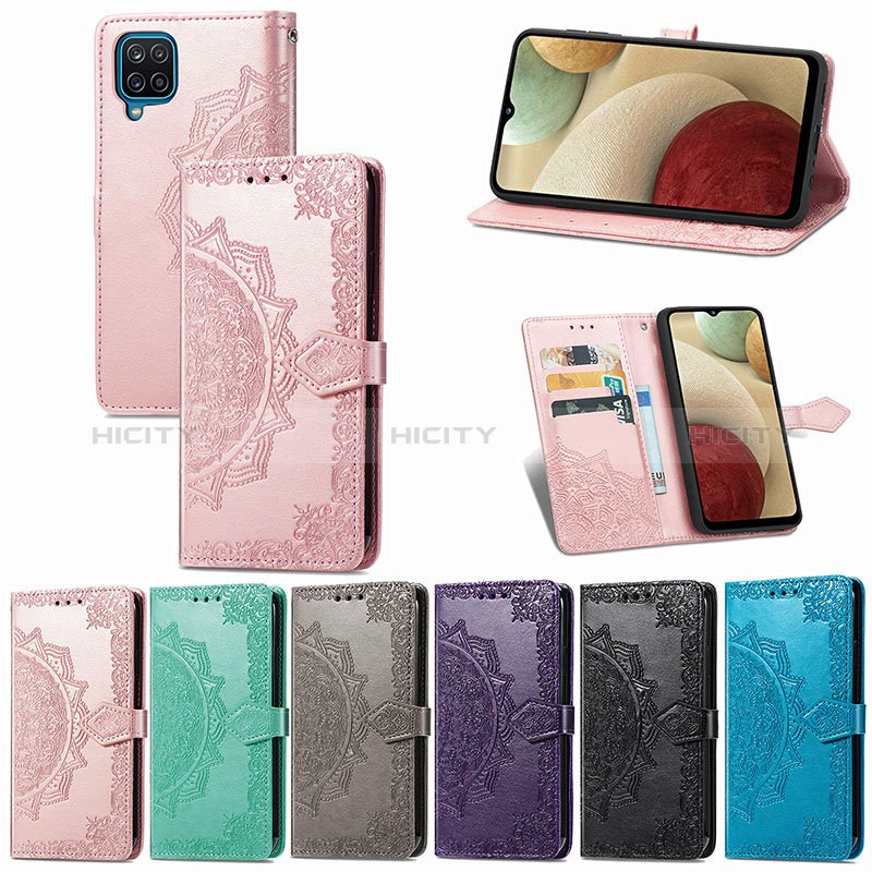 Custodia Portafoglio In Pelle Fantasia Modello Cover con Supporto per Samsung Galaxy M12