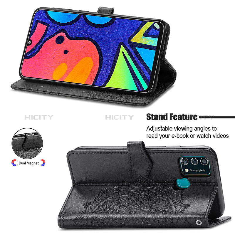 Custodia Portafoglio In Pelle Fantasia Modello Cover con Supporto per Samsung Galaxy M21s