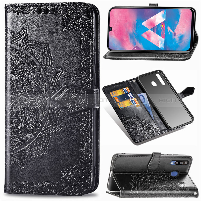 Custodia Portafoglio In Pelle Fantasia Modello Cover con Supporto per Samsung Galaxy M30