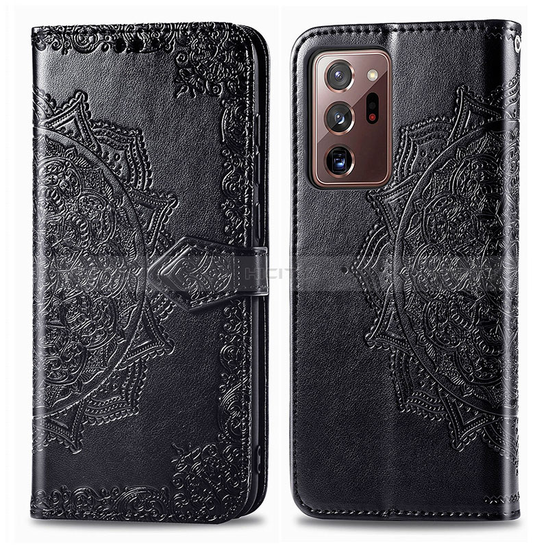 Custodia Portafoglio In Pelle Fantasia Modello Cover con Supporto per Samsung Galaxy Note 20 Ultra 5G Nero