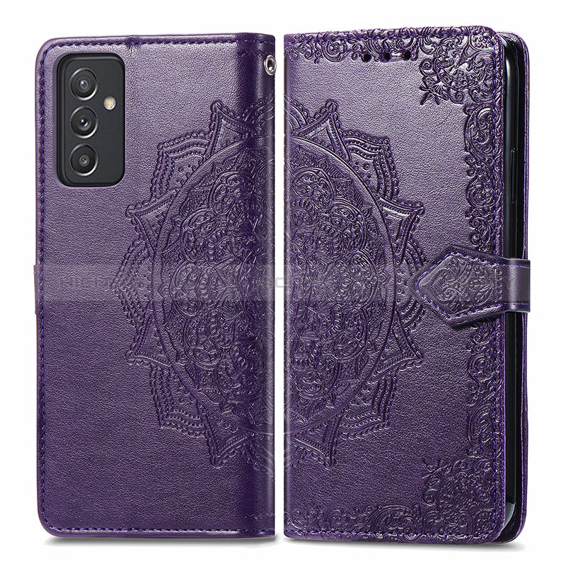 Custodia Portafoglio In Pelle Fantasia Modello Cover con Supporto per Samsung Galaxy Quantum2 5G Viola
