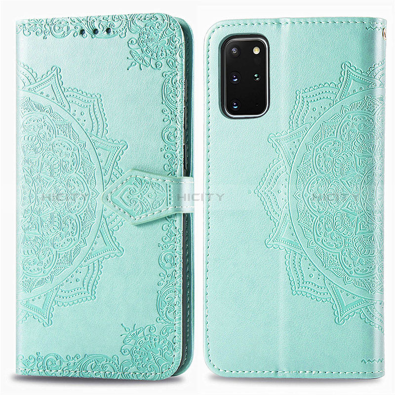 Custodia Portafoglio In Pelle Fantasia Modello Cover con Supporto per Samsung Galaxy S20 Plus 5G Verde
