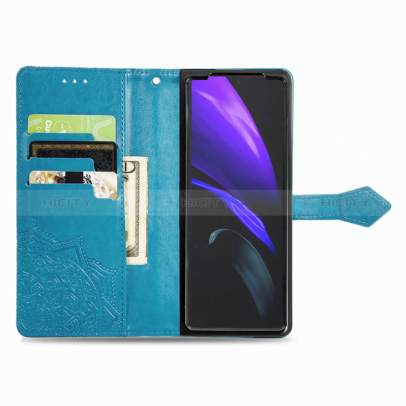 Custodia Portafoglio In Pelle Fantasia Modello Cover con Supporto per Samsung Galaxy Z Fold3 5G