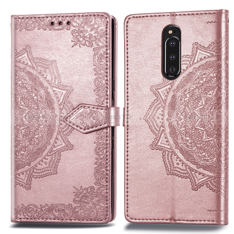 Custodia Portafoglio In Pelle Fantasia Modello Cover con Supporto per Sony Xperia 1