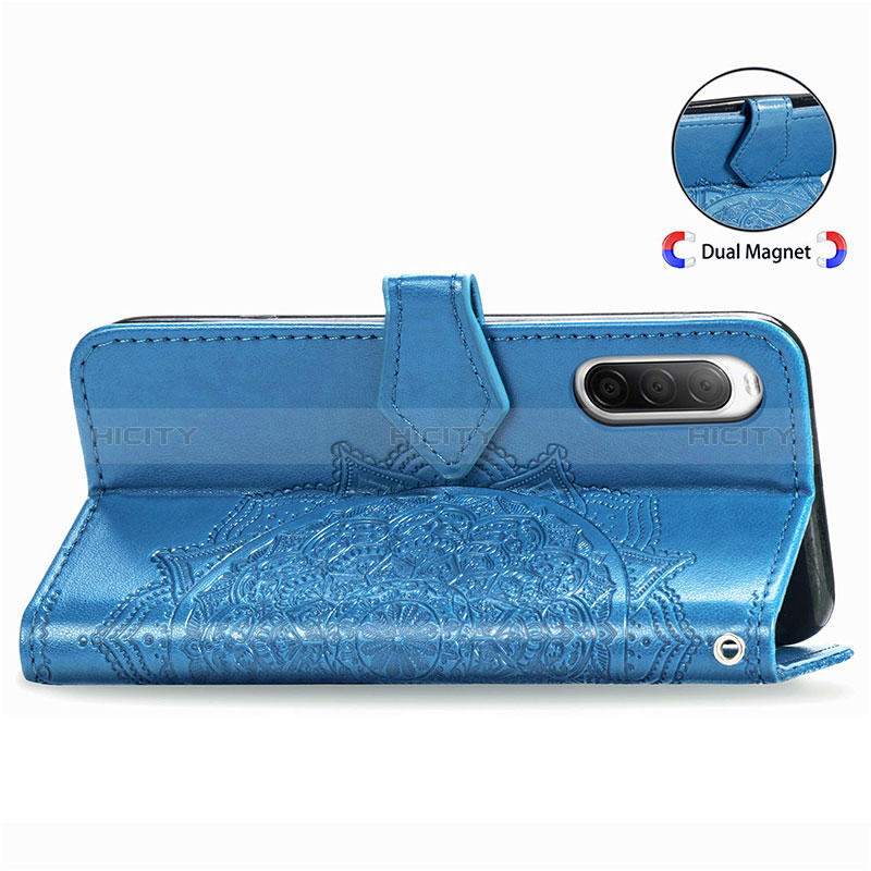 Custodia Portafoglio In Pelle Fantasia Modello Cover con Supporto per Sony Xperia 10 II