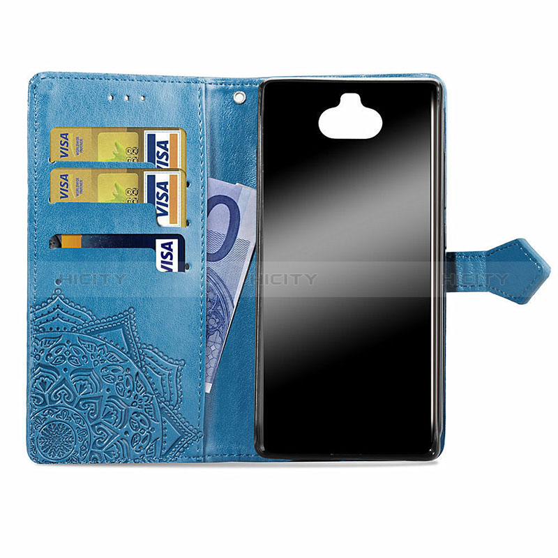 Custodia Portafoglio In Pelle Fantasia Modello Cover con Supporto per Sony Xperia 10 Plus