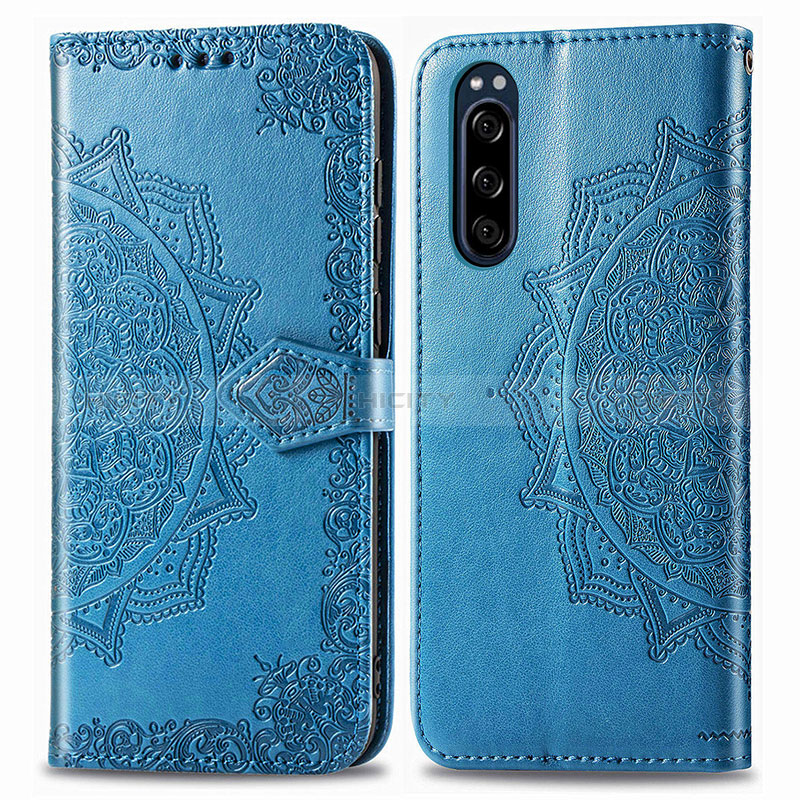 Custodia Portafoglio In Pelle Fantasia Modello Cover con Supporto per Sony Xperia 5