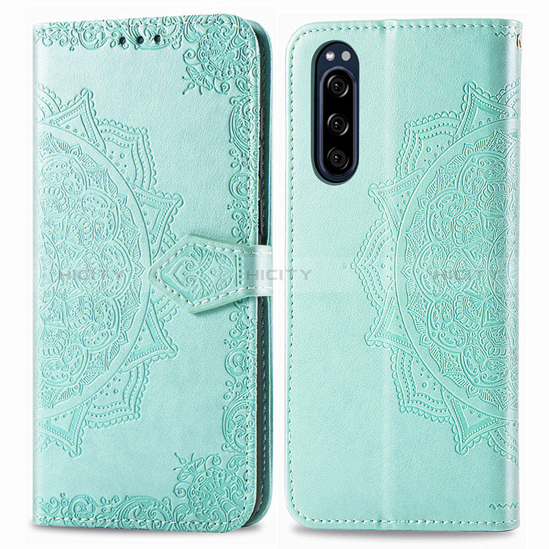 Custodia Portafoglio In Pelle Fantasia Modello Cover con Supporto per Sony Xperia 5