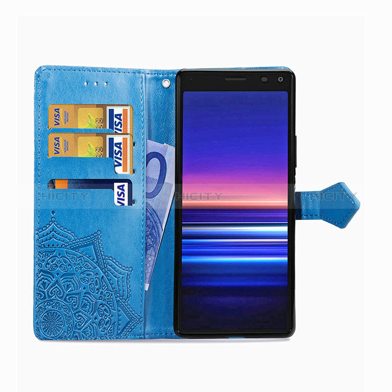 Custodia Portafoglio In Pelle Fantasia Modello Cover con Supporto per Sony Xperia 8 Lite