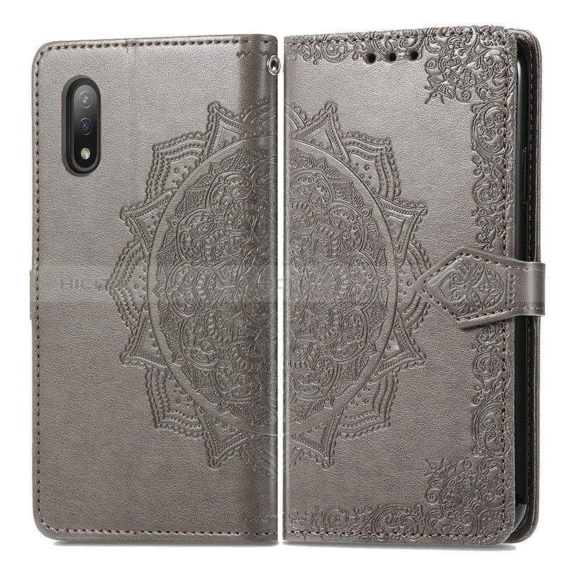 Custodia Portafoglio In Pelle Fantasia Modello Cover con Supporto per Sony Xperia Ace II