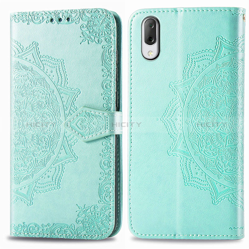 Custodia Portafoglio In Pelle Fantasia Modello Cover con Supporto per Sony Xperia L3 Verde