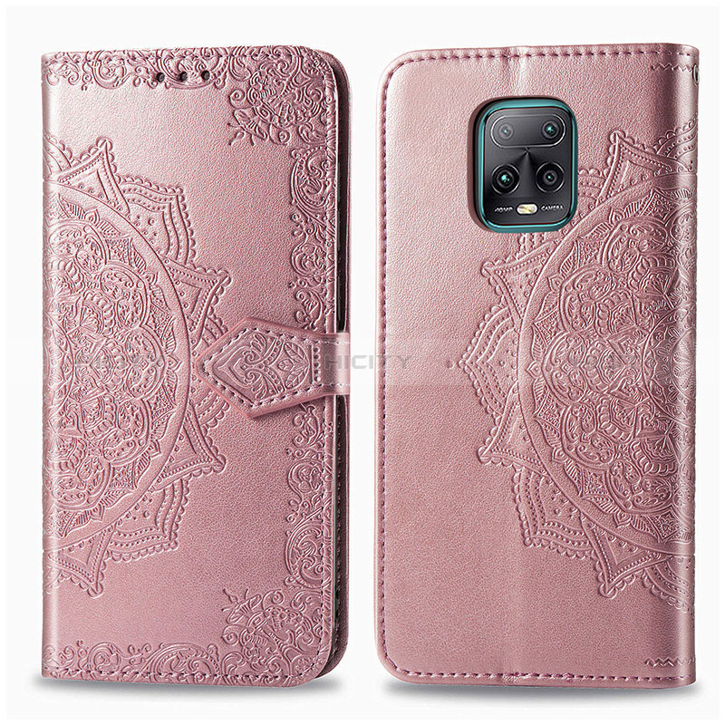 Custodia Portafoglio In Pelle Fantasia Modello Cover con Supporto per Xiaomi Redmi 10X 5G Oro Rosa