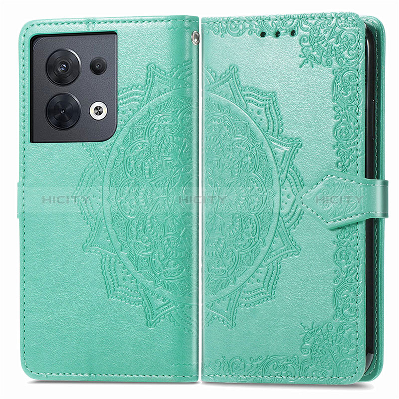 Custodia Portafoglio In Pelle Fantasia Modello Cover con Supporto per Xiaomi Redmi Note 13 Pro 5G Verde