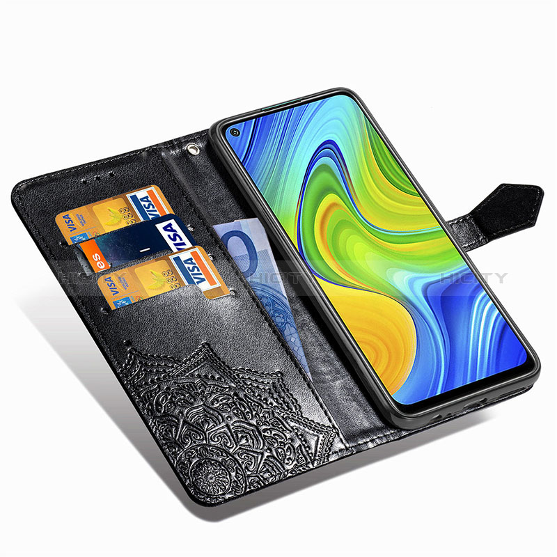 Custodia Portafoglio In Pelle Fantasia Modello Cover con Supporto per Xiaomi Redmi Note 9