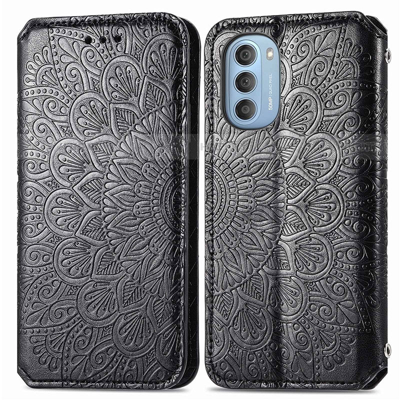 Custodia Portafoglio In Pelle Fantasia Modello Cover con Supporto S01D per Motorola Moto G51 5G