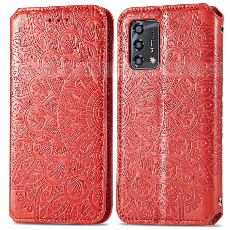 Custodia Portafoglio In Pelle Fantasia Modello Cover con Supporto S01D per Oppo A74 4G