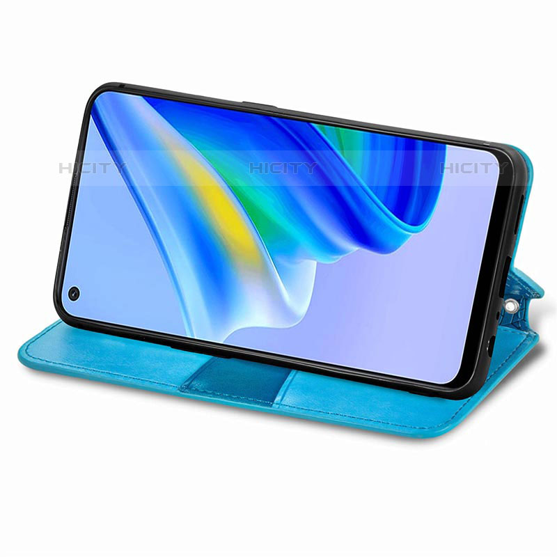 Custodia Portafoglio In Pelle Fantasia Modello Cover con Supporto S01D per Oppo Reno6 Lite