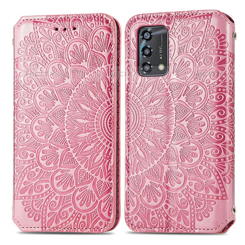 Custodia Portafoglio In Pelle Fantasia Modello Cover con Supporto S01D per Oppo Reno6 Lite