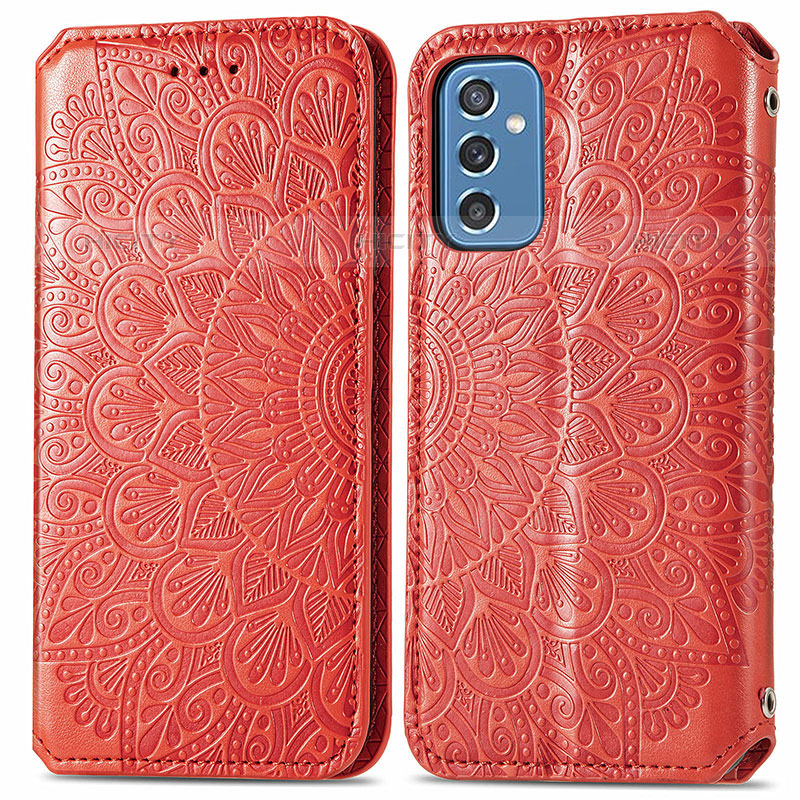 Custodia Portafoglio In Pelle Fantasia Modello Cover con Supporto S01D per Samsung Galaxy M52 5G