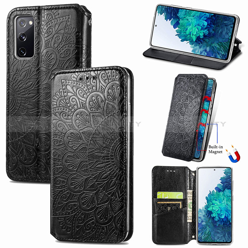 Custodia Portafoglio In Pelle Fantasia Modello Cover con Supporto S01D per Samsung Galaxy S20 FE 5G