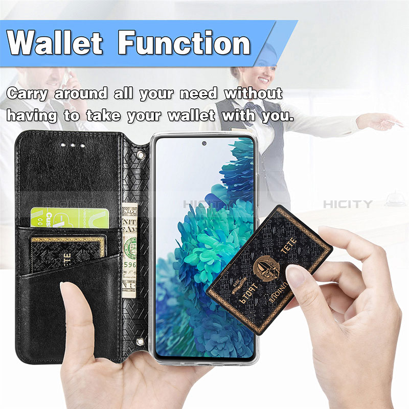 Custodia Portafoglio In Pelle Fantasia Modello Cover con Supporto S01D per Samsung Galaxy S20 Lite 5G