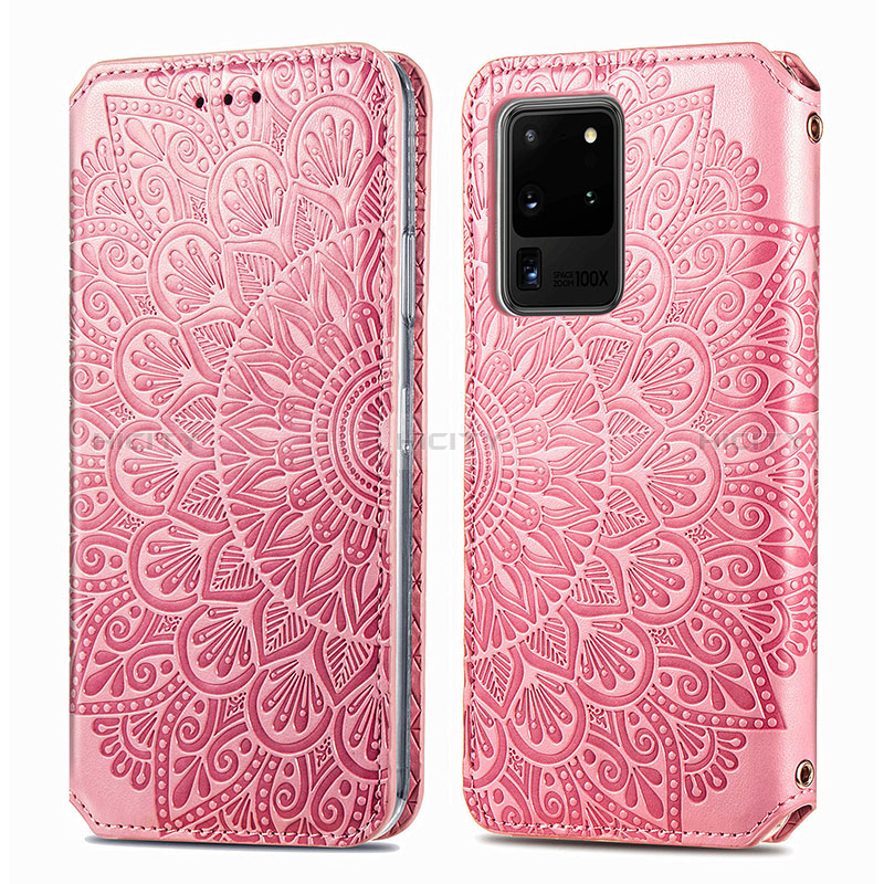 Custodia Portafoglio In Pelle Fantasia Modello Cover con Supporto S01D per Samsung Galaxy S20 Ultra 5G