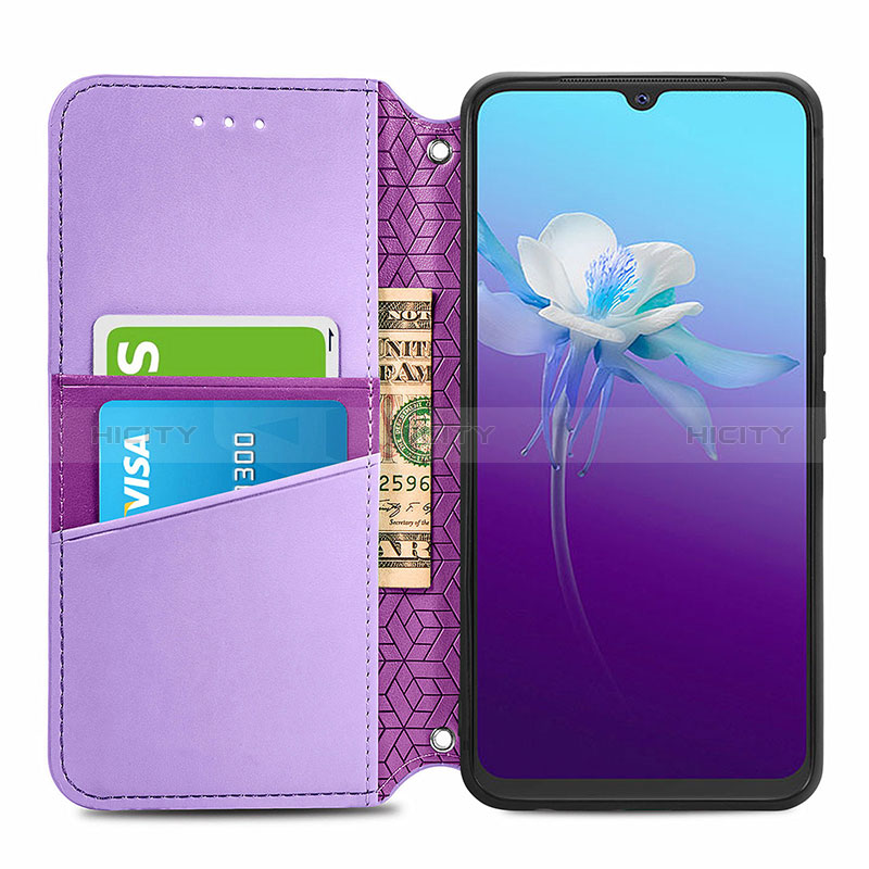 Custodia Portafoglio In Pelle Fantasia Modello Cover con Supporto S01D per Vivo V20